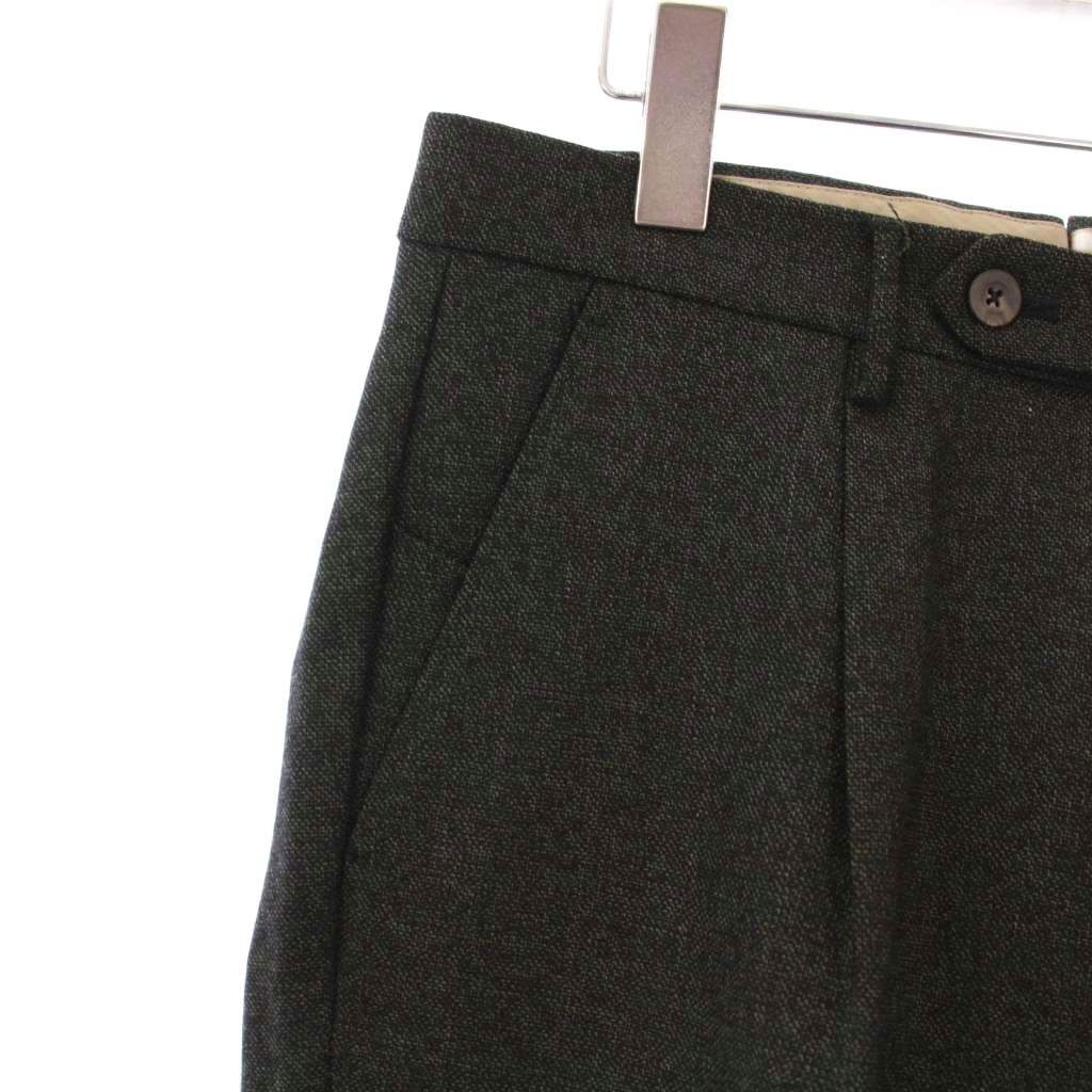 BERWICH ブラック スラックス 48 ベルウィッチ BERWICH sake 1p スラックス パンツ タック 48 緑 黒 /KH