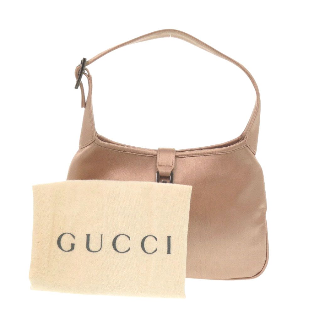 美品 グッチ ヴィンテージ ジャッキー 005 0775 サテン ピンク