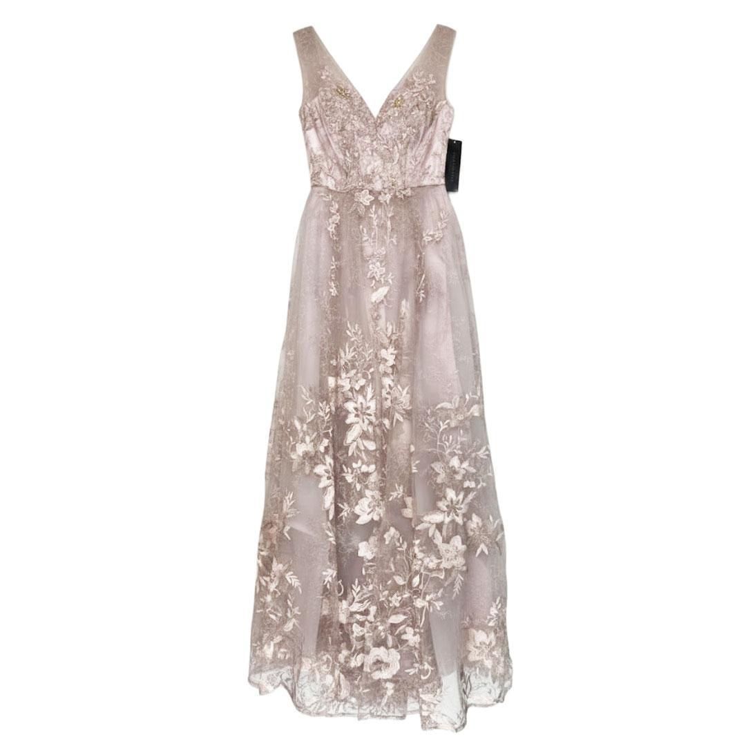 JEAN MACLEAN / ジャンマクレーン】フラワー刺繍ロングドレス 21098