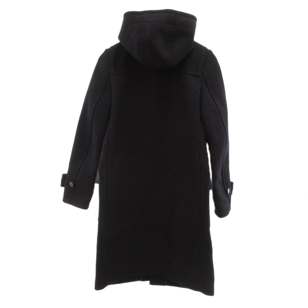 ハイク HYKE ダッフルコート ミドル丈 ウール メルトン 2 紺 ネイビー