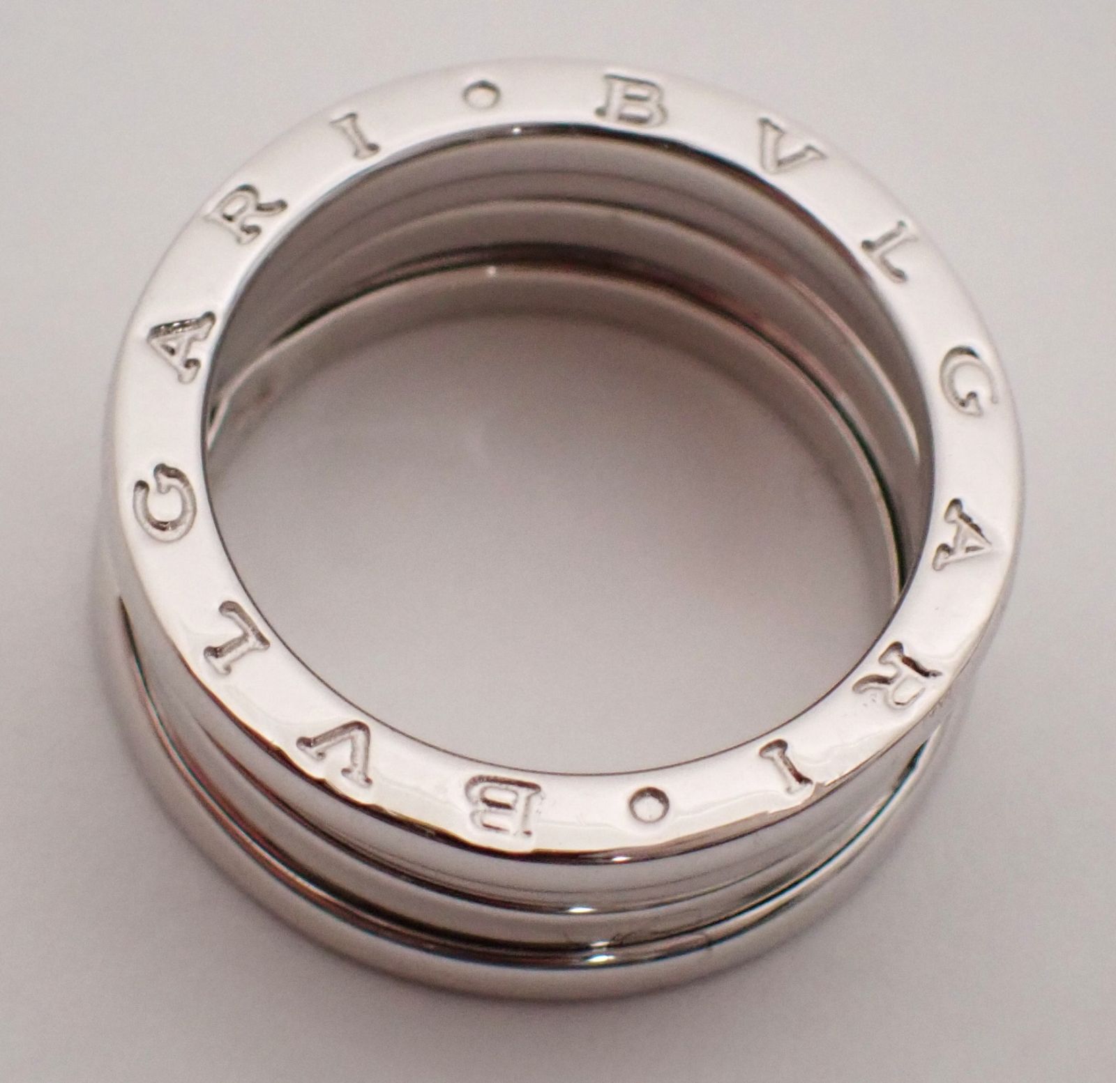 美品 BVLGARI(ブルガリ) B.zero1 リング 3バンド #51(10号) K18WG 9.2g 