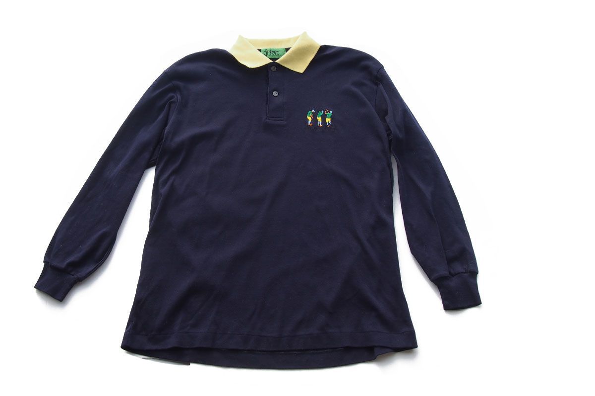 SEVE BALLESTEROS SEVE BALLESTEROS USED LONG SLEEVE POLO SHIRT MEN'S GOLF WEAR L