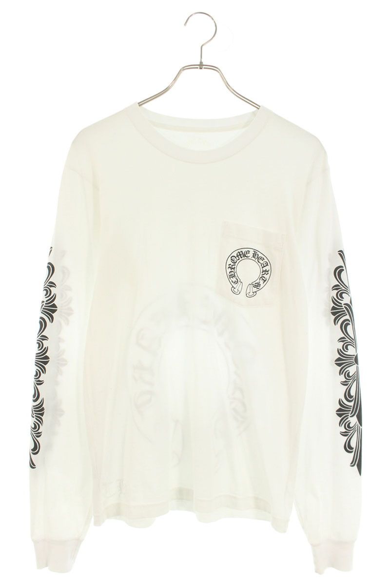 クロムハーツ CH L/S /1 バックホースシュー袖フローラルプリント長袖