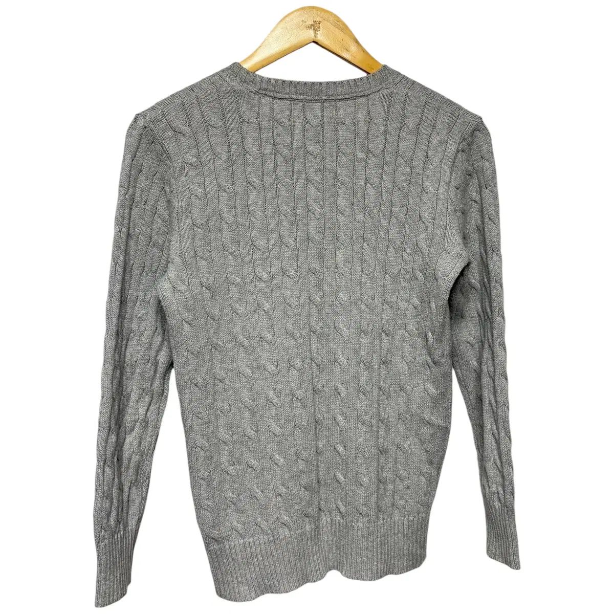 3765 ポロ ラルフローレン グレー ケーブル編み ケーブルニット - メルカリ
