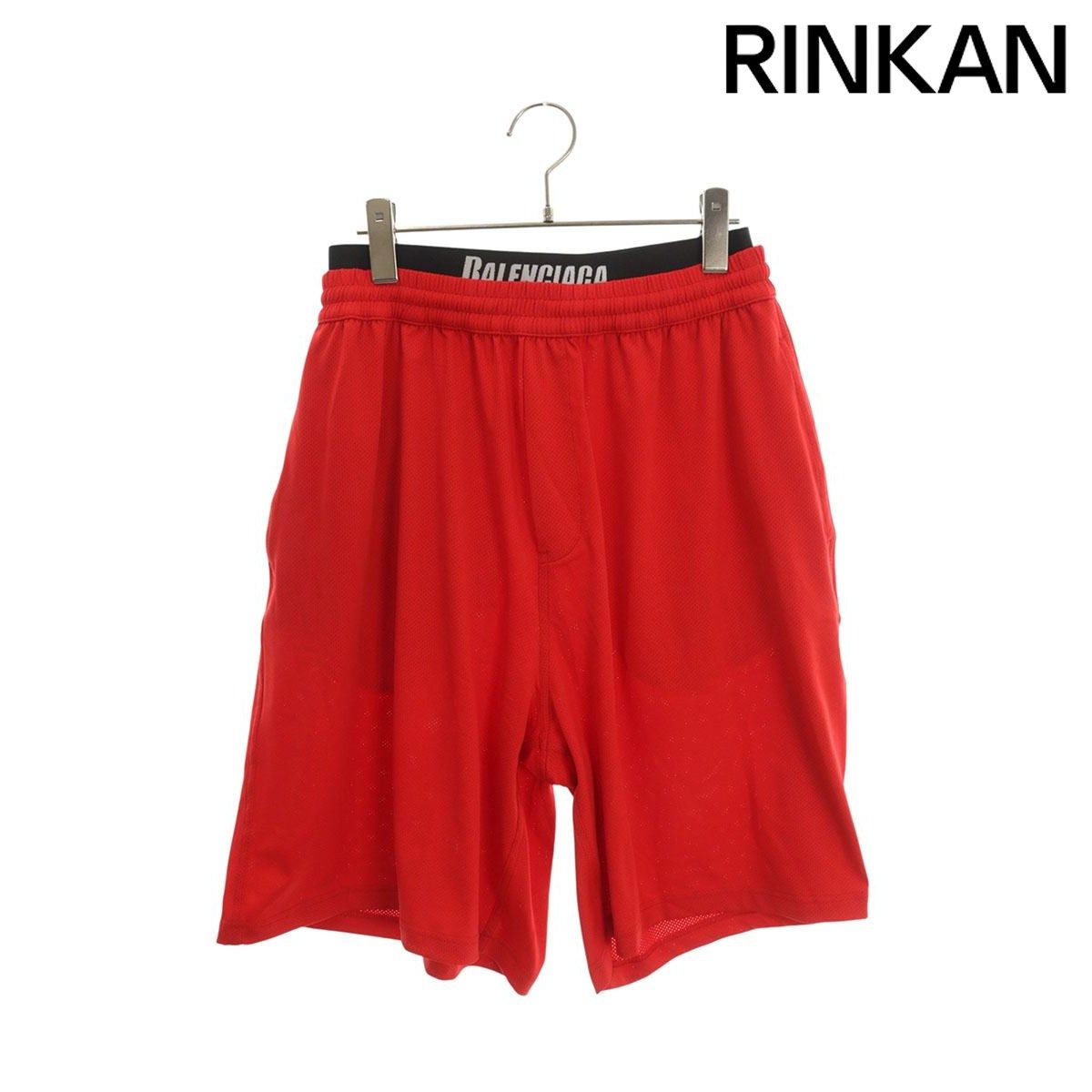 バレンシアガ 698317 4C0B4 ウエストロゴメッシュハーフパンツ メンズ