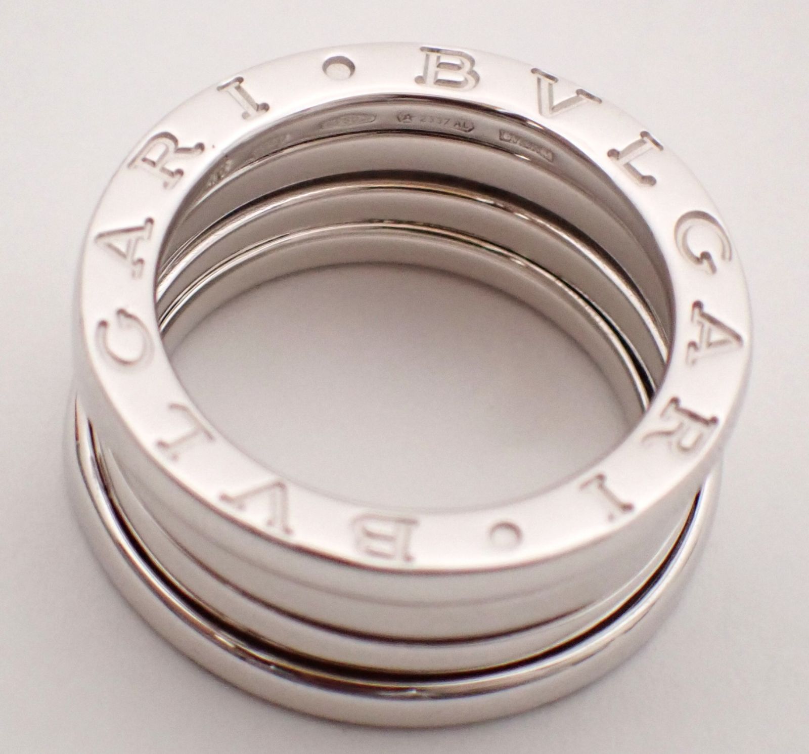美品 BVLGARI(ブルガリ) B.zero1 リング 3バンド #48(7号) K18WG 8.1g