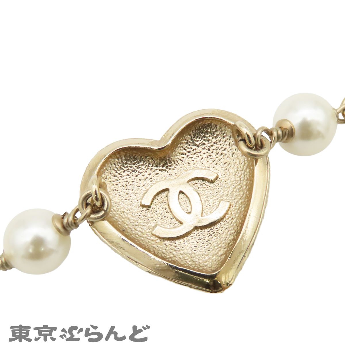 シャネル CHANEL ネックレス ホワイトxゴールド メタル フェイクパール 