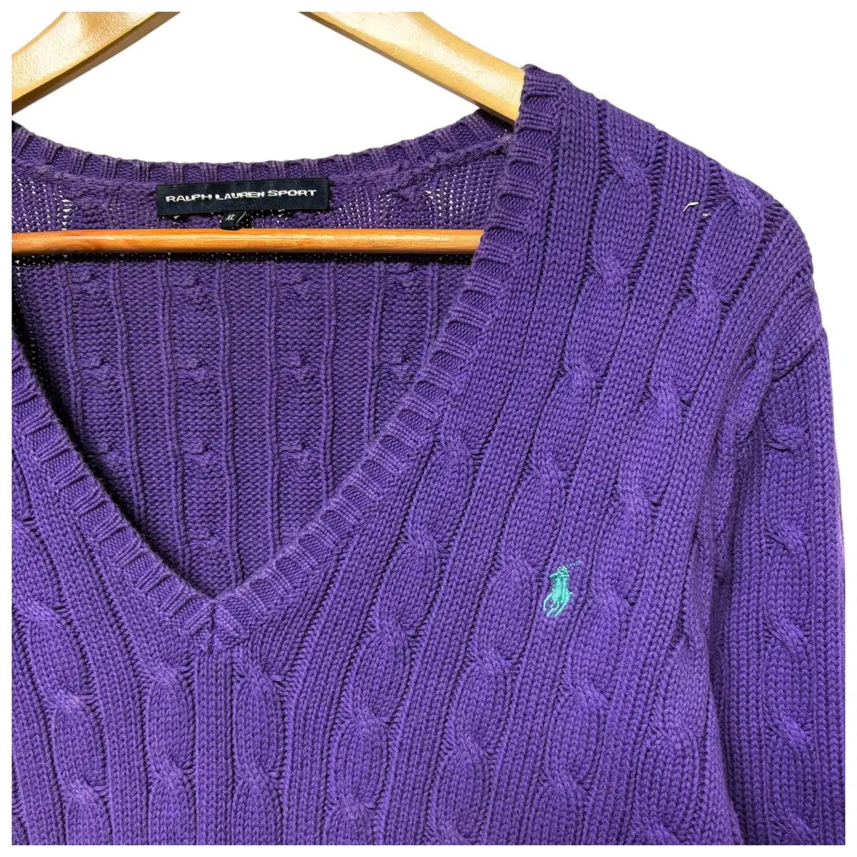 ラルフローレンパープルレーベル シルク100 ケーブルニットアンサンブル 50万 ラルフローレンパープルレーベル シルク100 ケーブルニット