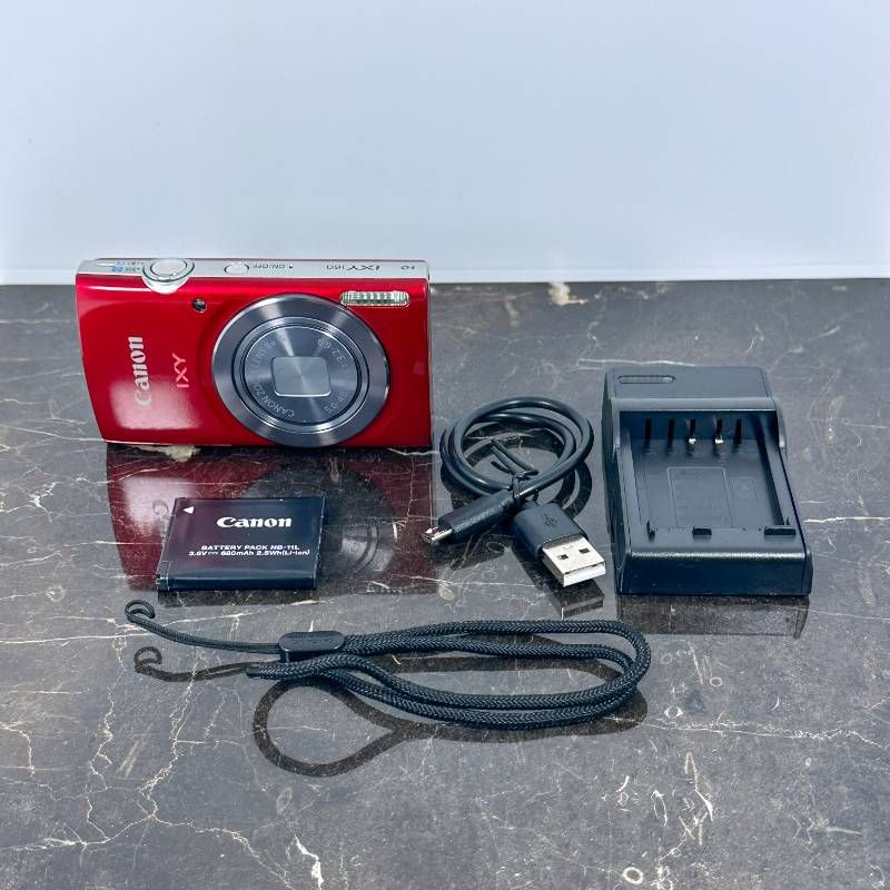 美品】Canon IXY 160 レッド コンパクトデジタルカメラ 2000万画素 CCD