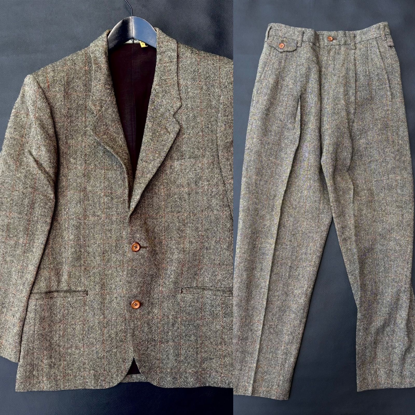 80s-90s monsieur NICOLLE ニコル ウール ツイード チェック