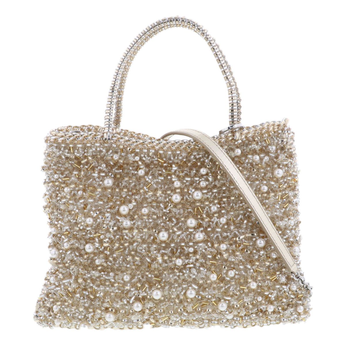 ANTEPRIMA アンテプリマ ペルラ グリッタースクエア ミディアム