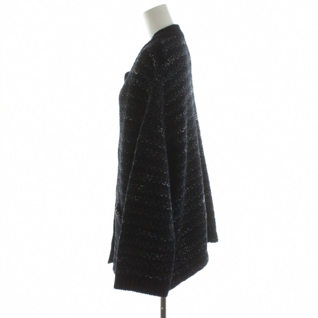 23区 オンワード樫山 ツイードニットジャケット ノーカラー 金ボタン