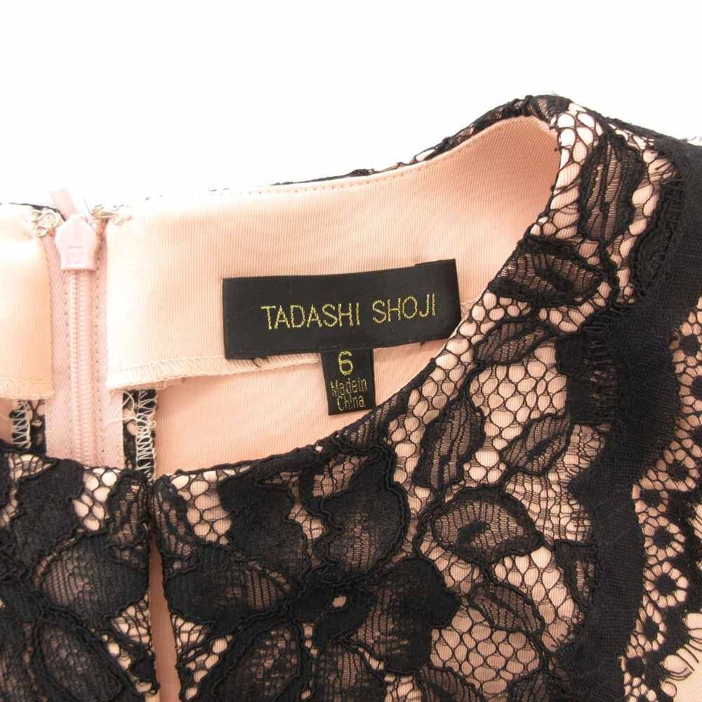 タダシショージ TADASHI SHOJI ワンピース ノースリーブ レース 切替