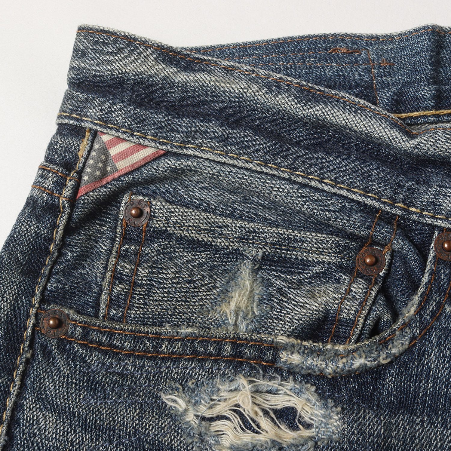 新品タグ付✨ DENIM&SUPPLY RALPH LAUREN ペンキ デニム DENIM&SUPPLY ラルフローレン ペンキ加工デニム 25 Lサイズ相当 - メルカリ