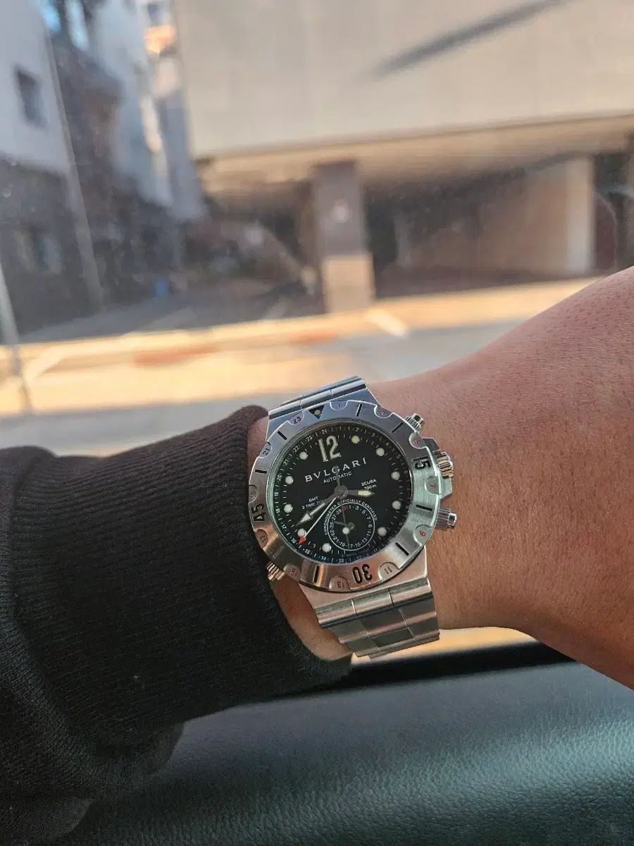  ブルガリ ディアゴノ GMT 38mm 通気性 自動巻き時計 腕時計(アナログ)