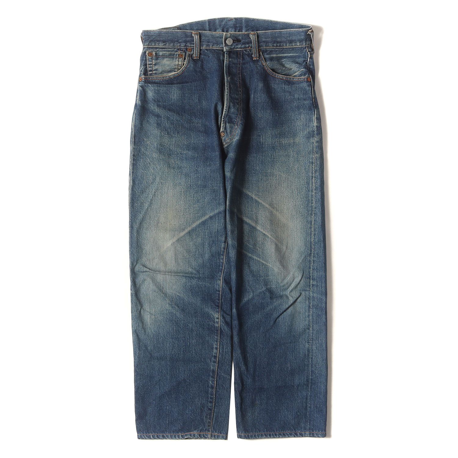 90s EVISU エビス　ダブルニー　デニム　パンツ　ボトム　初期　インディゴ 中古・古着通販】EVISU (エヴィス) ダブルニーデニムパンツ インディゴ