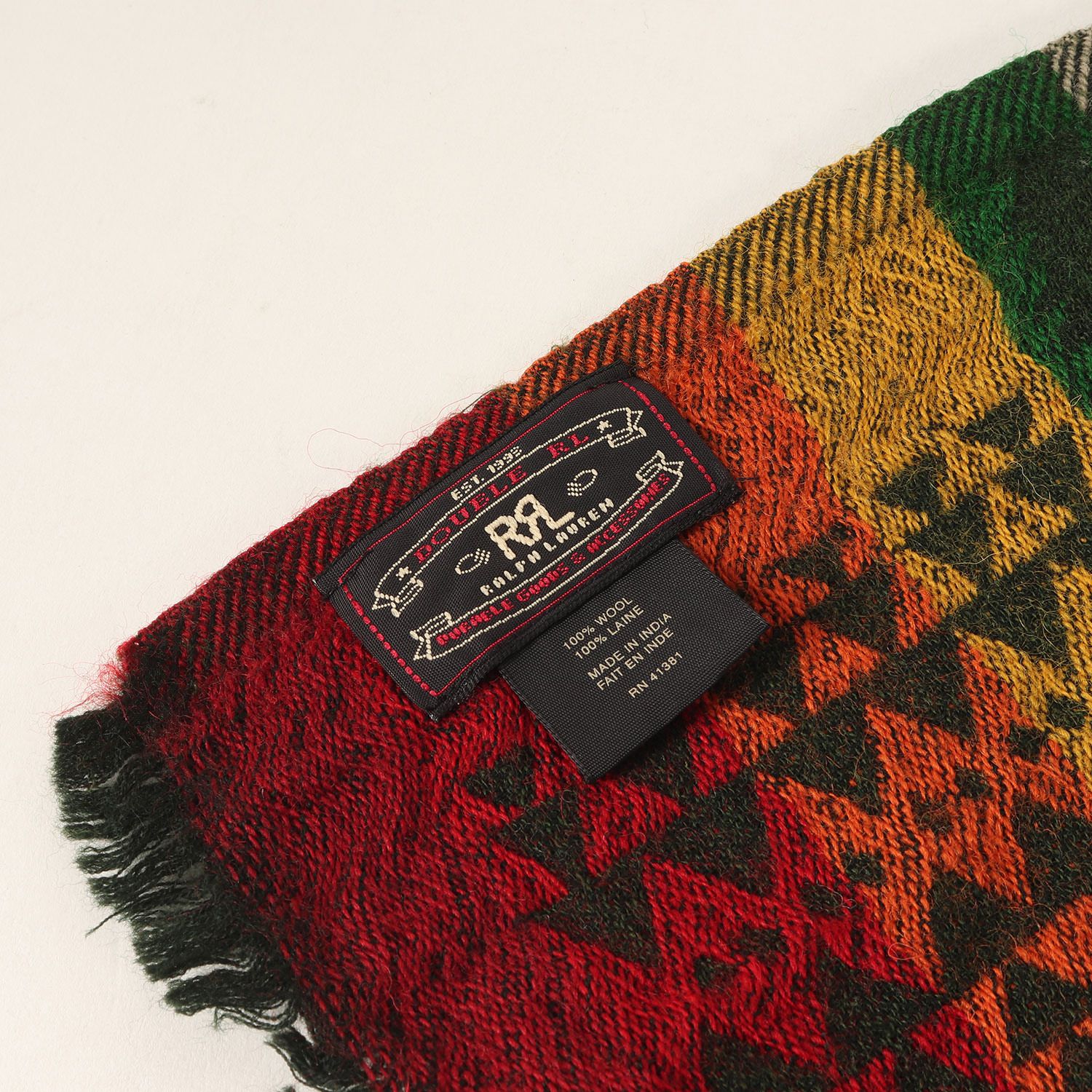 美品】RRL ダブルアールエル ネイティブ チマヨ ジャガード フリンジ