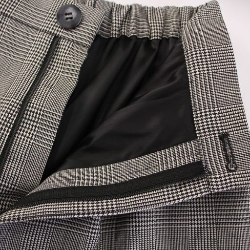 エンフォルド ENFOLD モノトーンチェック MIX WIDE PANTS ミックス  