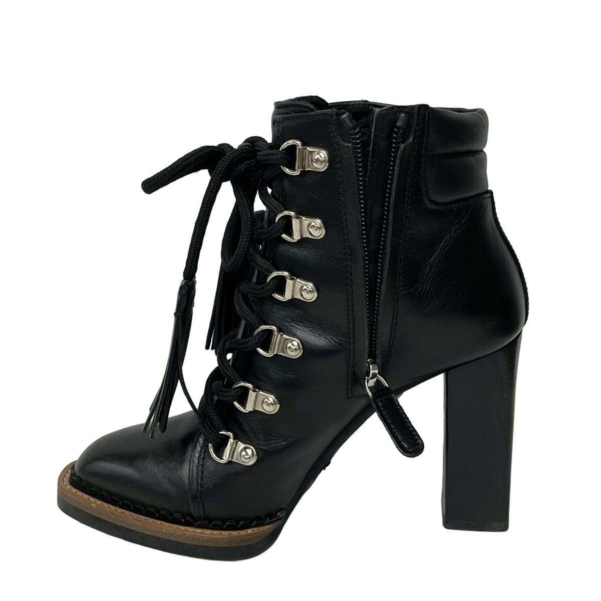 TOD'S(トッズ) ショートブーツ 34 レディース - 黒 レースアップ