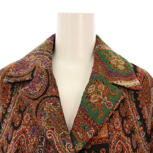 エトロ ETRO チェスターコート アウター ロング丈 総柄 ウール混