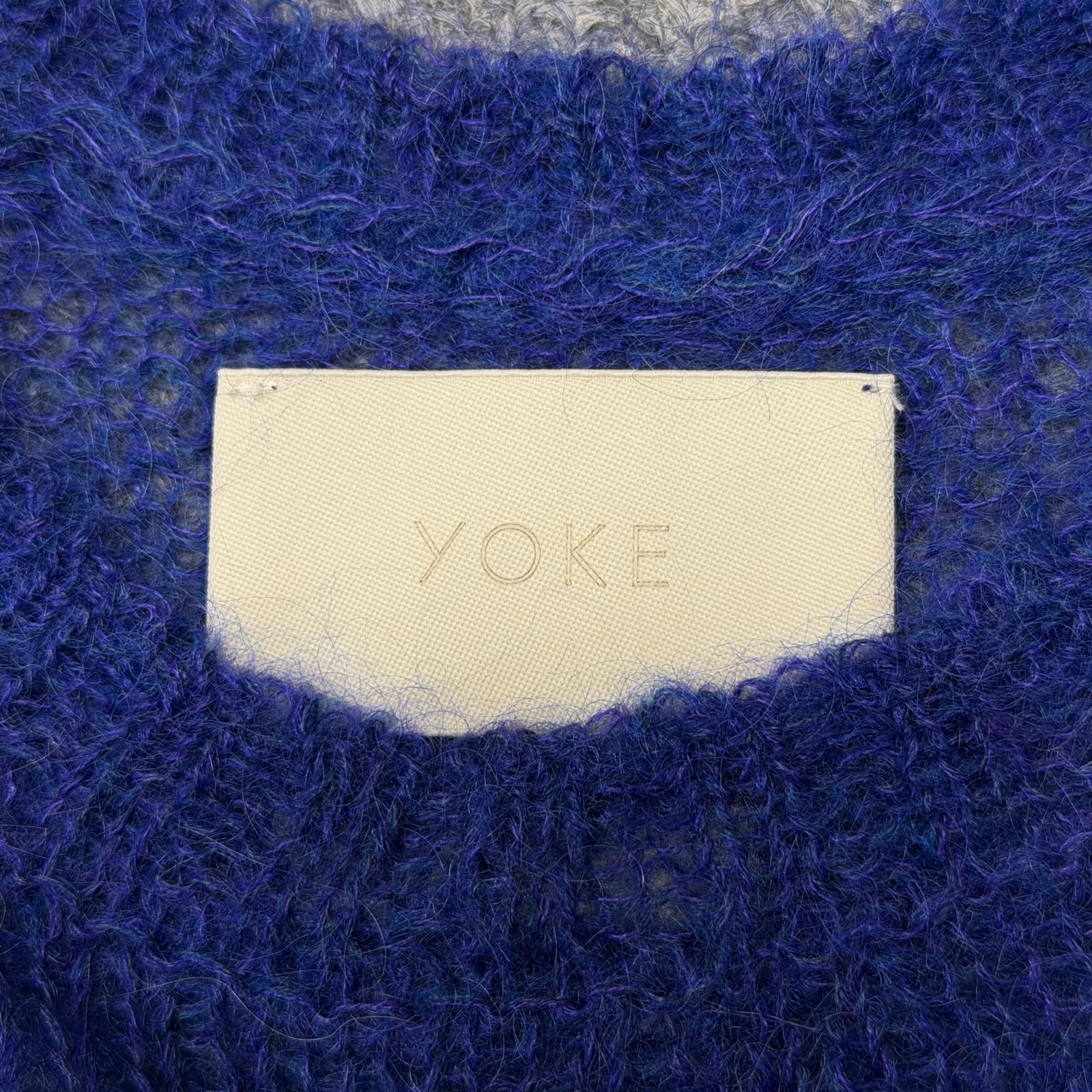 参考上代39600円 未使用 YOKE 25SS Mohair Intarsia Sheer Sweater