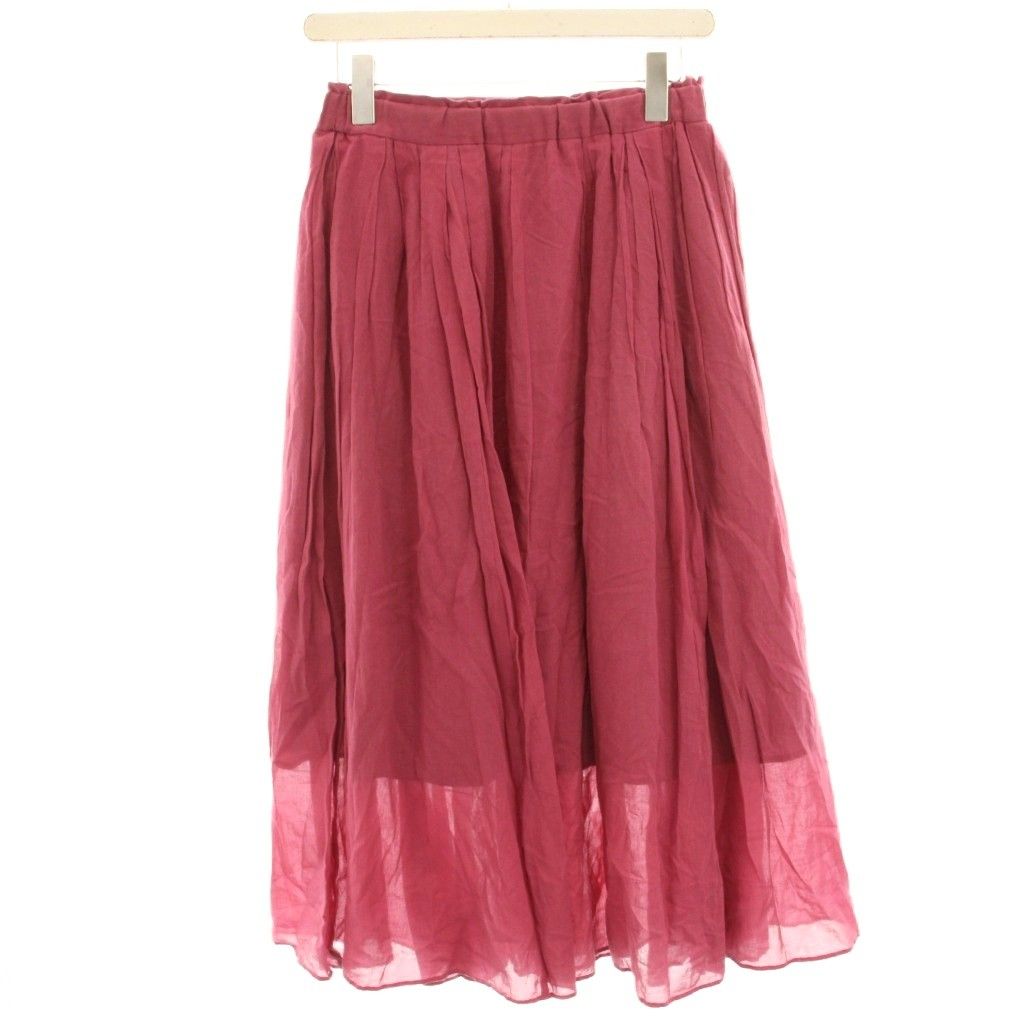 ストロベリーフィールズ STRAWBERRY-FIELDS フレアスカート ギャザー