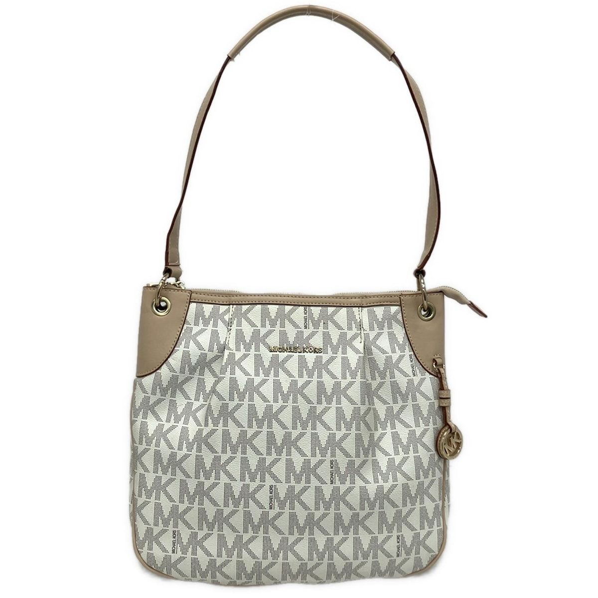 MICHAEL KORS(マイケルコース) ショルダーバッグ - 白×ダークブラウン 