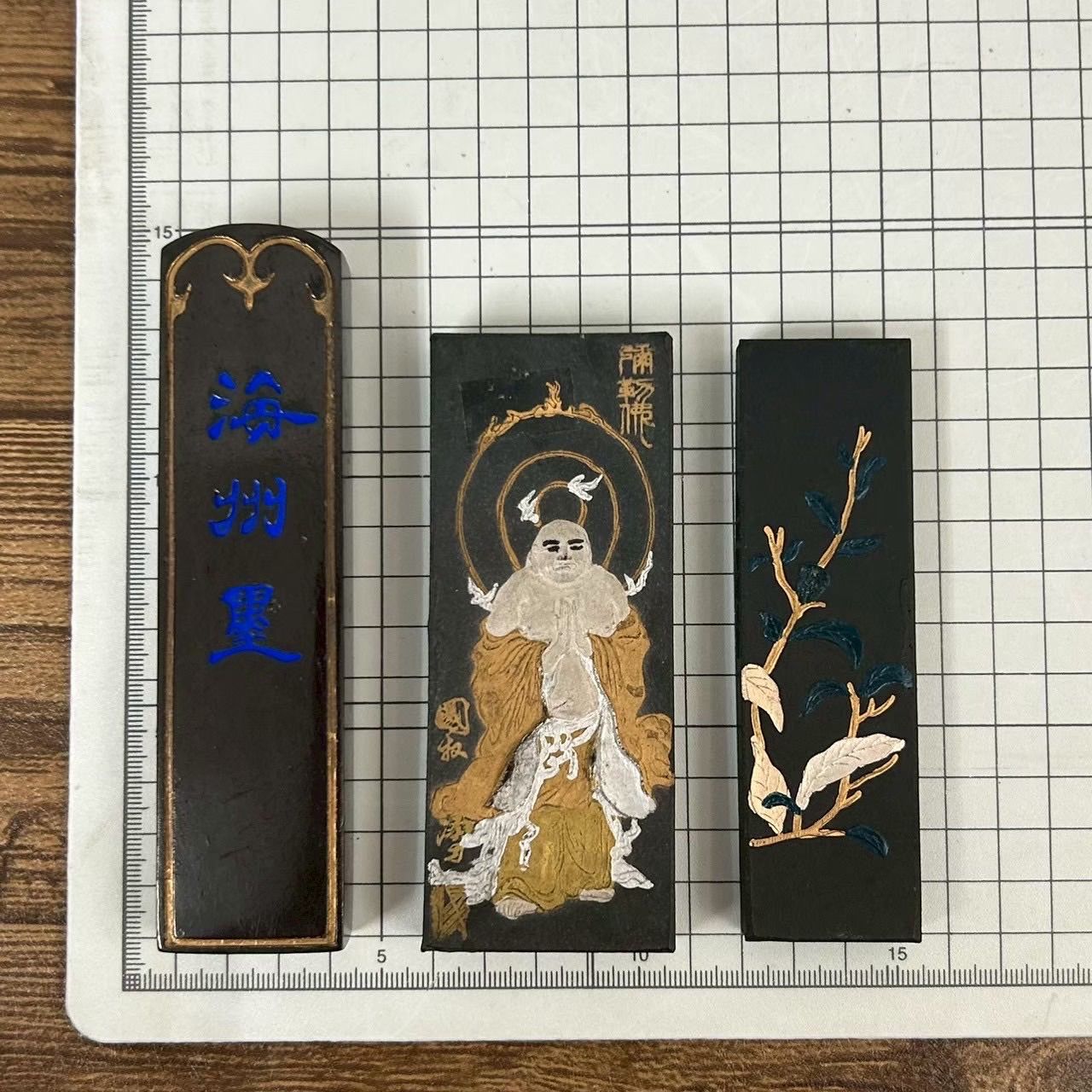 茶墨　硯　水差　セット　中国徽墨 胡開文製　まとめ売り 茶墨 硯 水差 セット 中国徽墨 胡開文製 まとめ売り 茶墨 硯 水