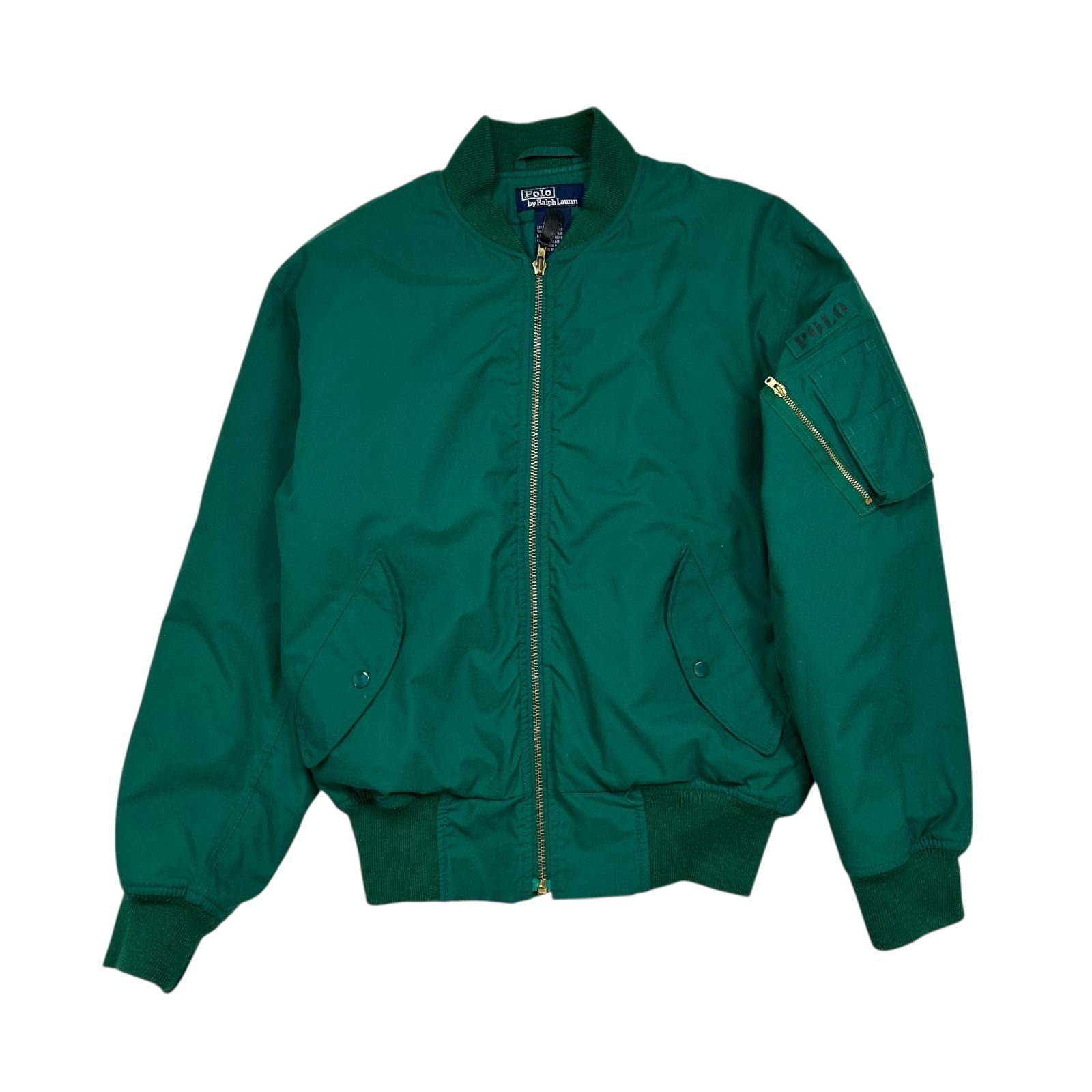 90s POLO RALPH LAUREN MA-1 タイプ ボンバージャケット ステンシル
