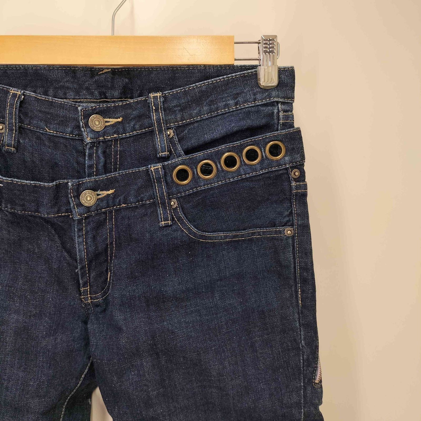 ピーピーエフエム PPFM 00S ダブルウエスト リング ダメージ加工