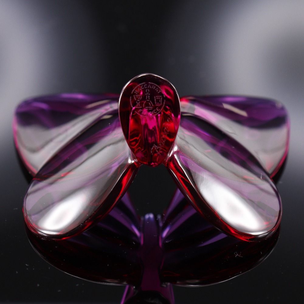 Baccarat】バカラ ラッキーバタフライ レッド クリスタル _ ペーパー