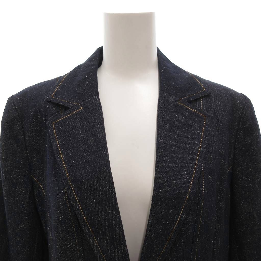 レオナール LEONARD FASHION テーラードジャケット 絹 シルク 11AR 紺