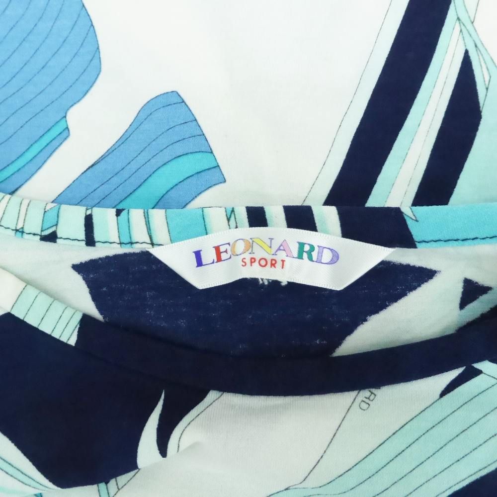 ★美品★LEONARD/レオナール＊レオパード柄＊半袖ブラウス＊42/LL LEONARD - LEONARD(レオナール) 半袖カットソー サイズM レディース美