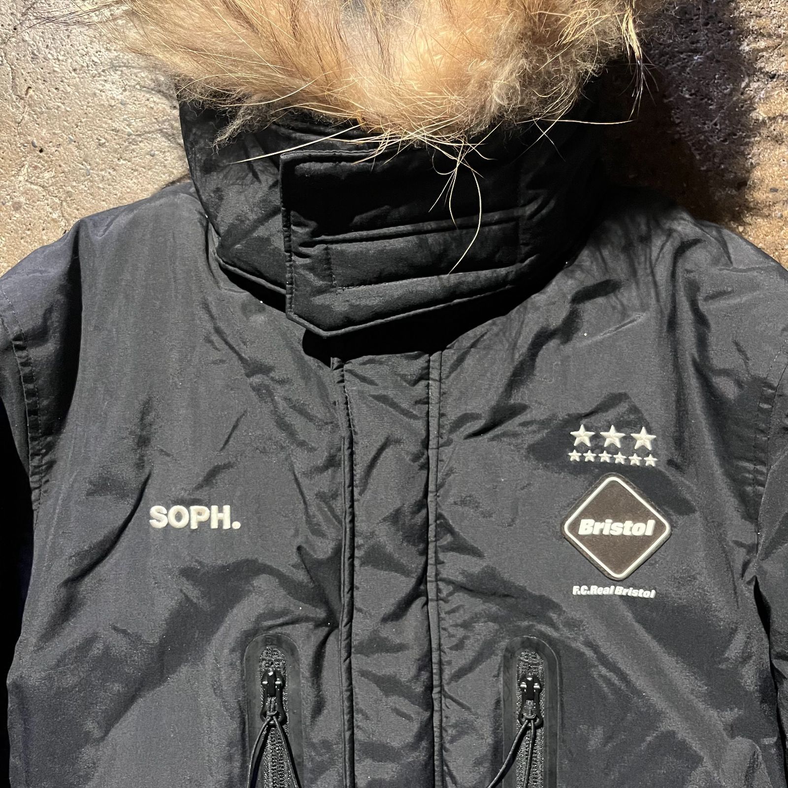 F.C.Real Bristol 16aw PADDED FIELD COAT S ブラック FCRB エフシー 