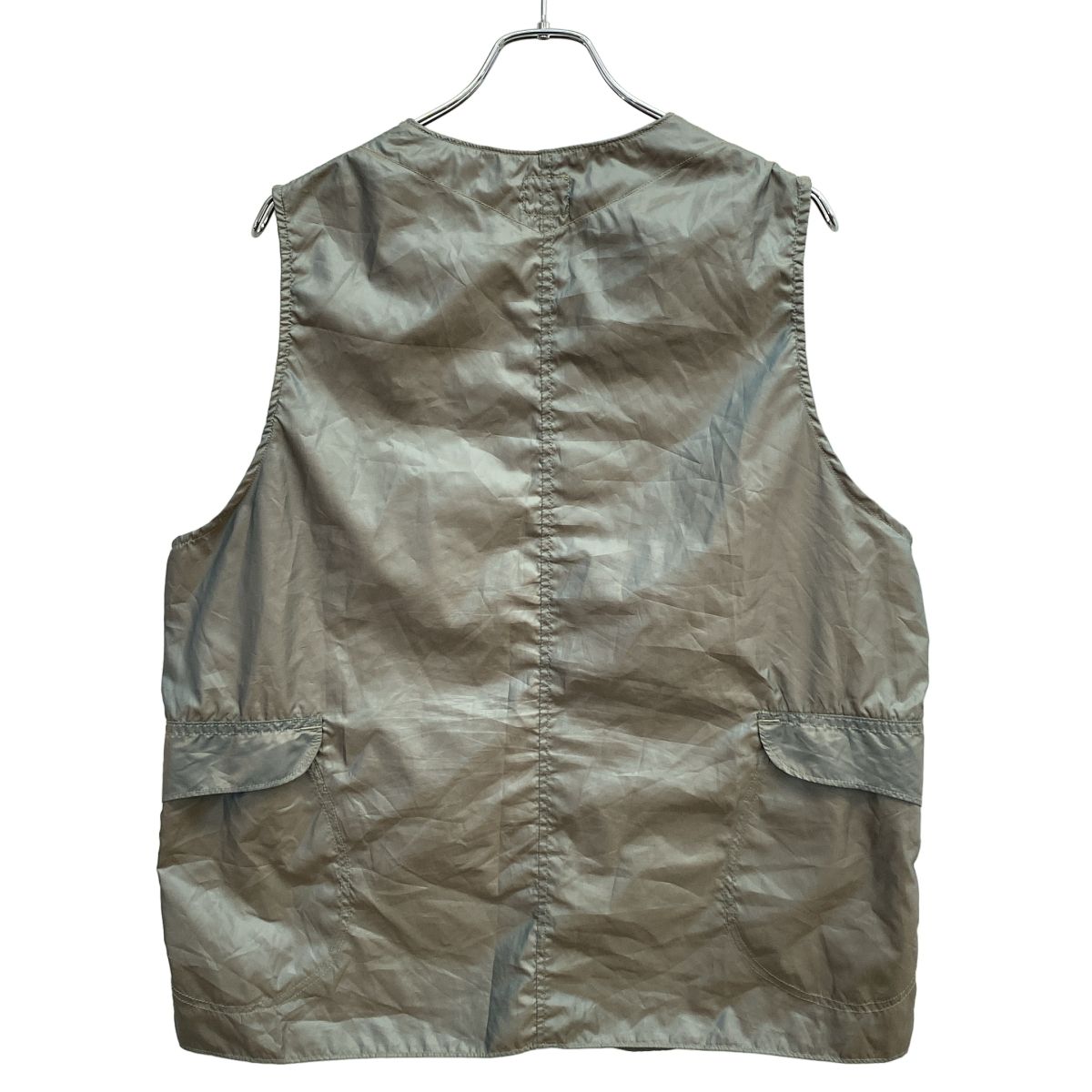 美品 ポストオーバーオールズ カーキ ロイヤル トラベラー ベスト S Post O'alls ポストオーバーオールズ #1512 Royal Traveler iridescent