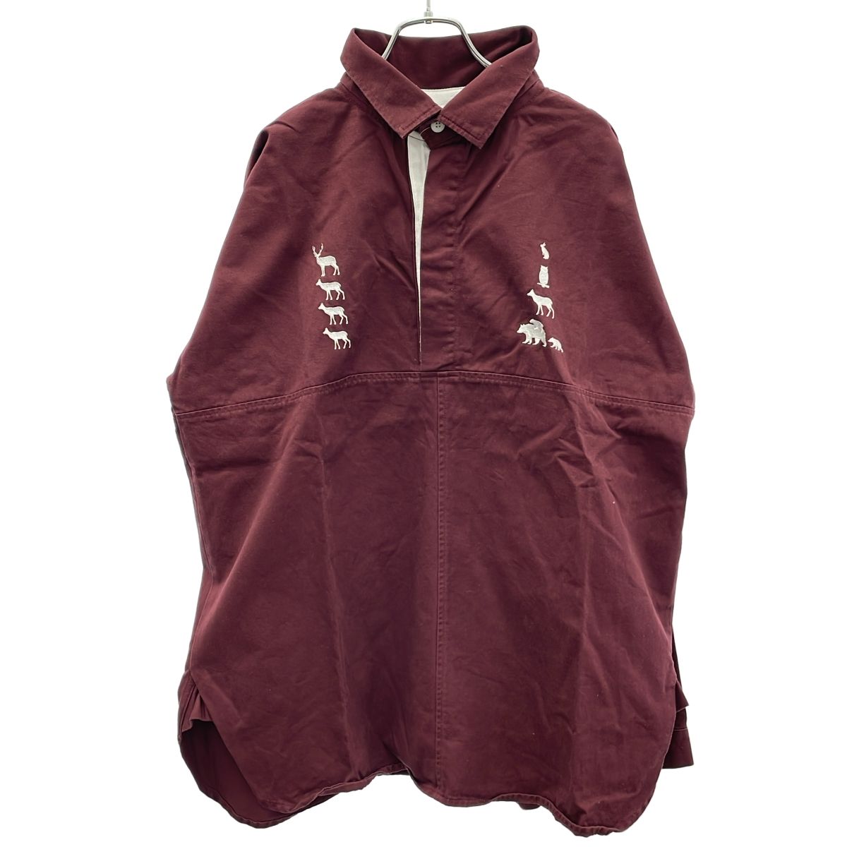 Mountain Research マウンテンリサーチ 22AW BEAMS PLUS別注 Sports Shirt  エンブロイダリースポーツシャツ MTR-3637 バーガンディ L Mountain Research マウンテンリサーチ 22AW BEAMS PLUS別注 Sports