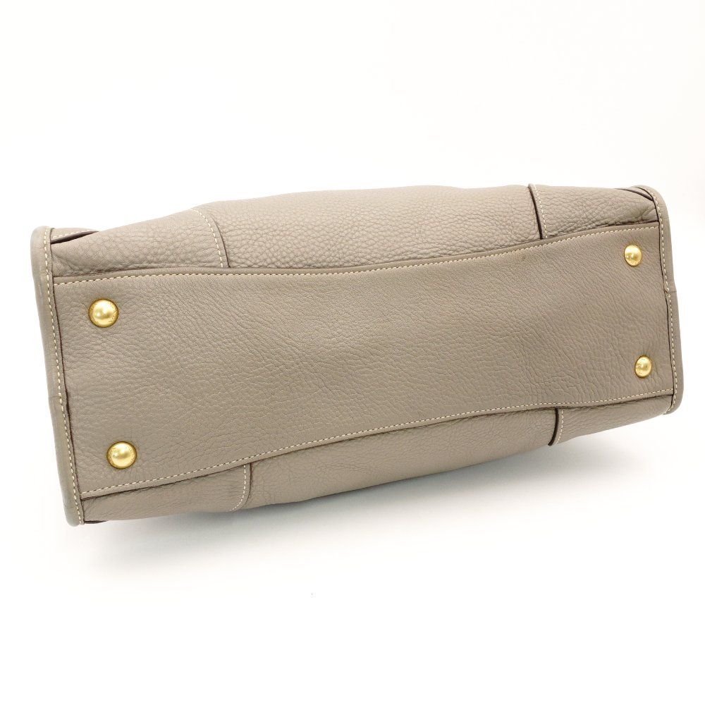 プラダ PRADA ガレリア ハンドバッグ グレージュ レザー 2way トート