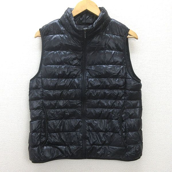 U□ユニクロ/UNIQLO ウルトラライトダウンベスト【XL】黒/LADIES/D14