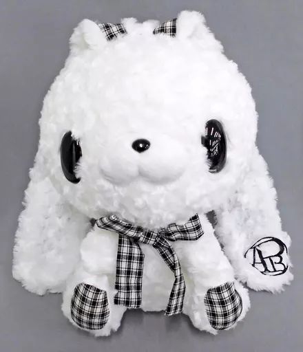 中古】ぬいぐるみ テディバニー(モノチェックホワイト) 汎用うさぎ