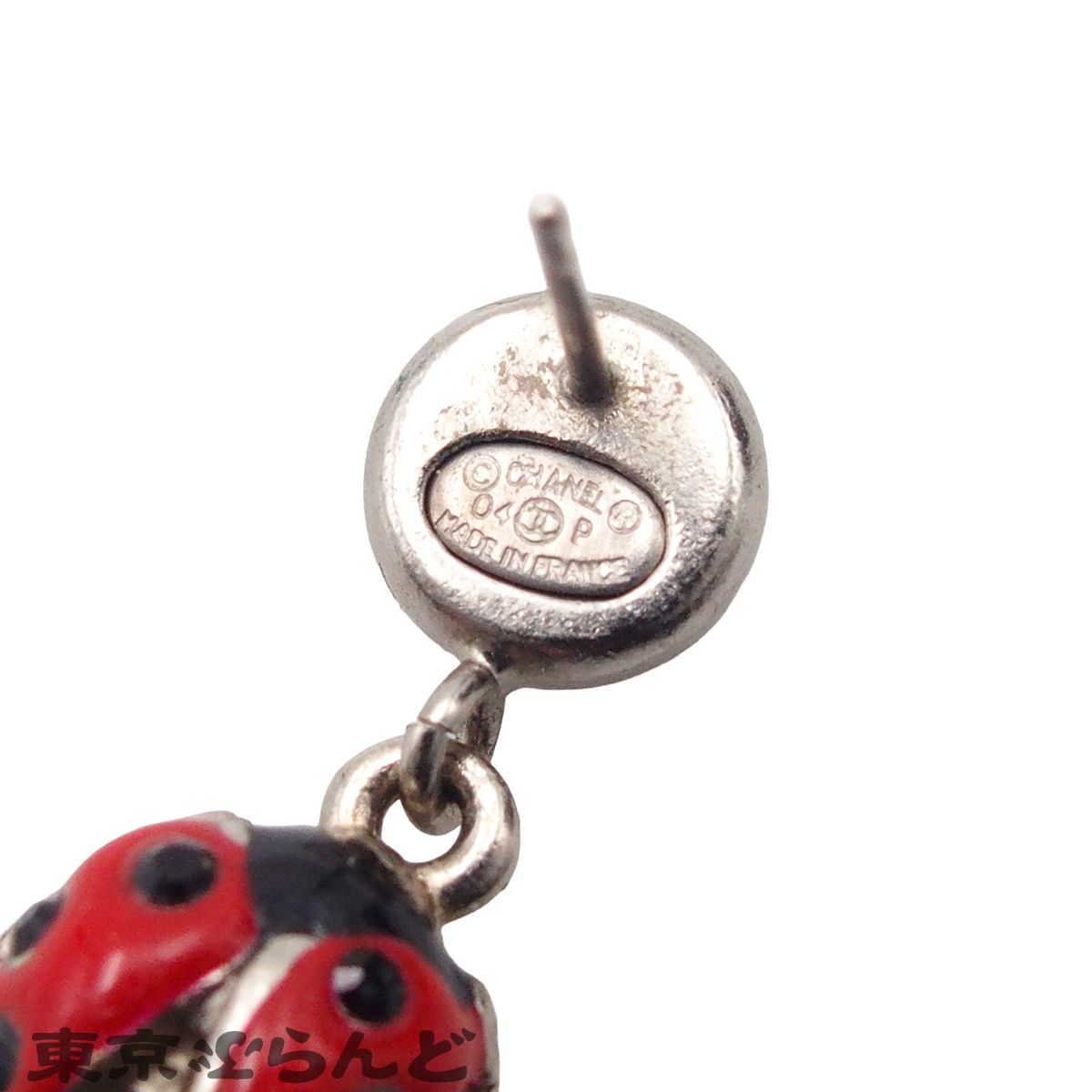 シャネル CHANEL ピアス シルバー メタル ココマーク てんとう虫