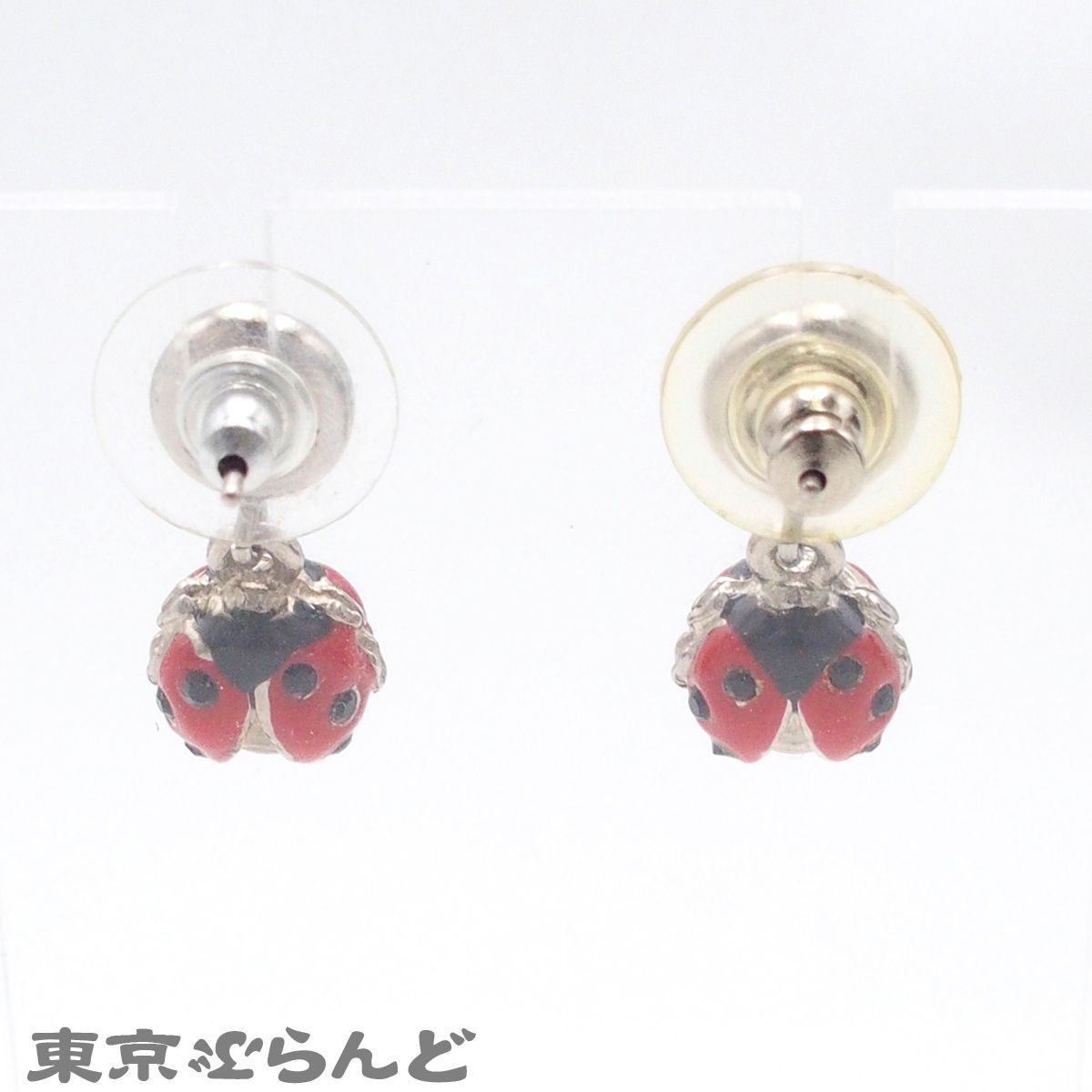 シャネル CHANEL ピアス シルバー メタル ココマーク てんとう虫