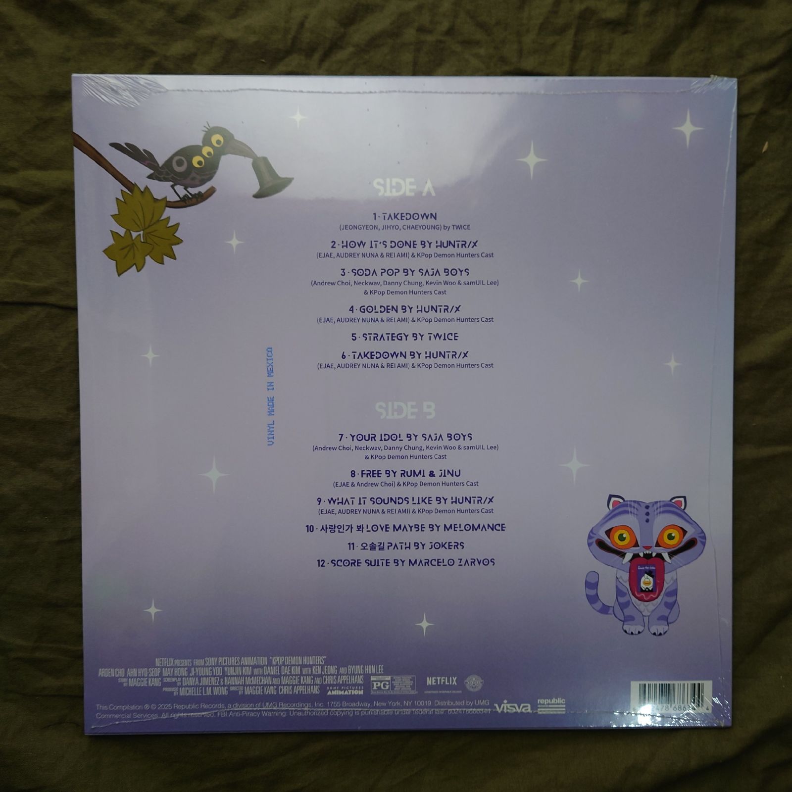 米国リリース Mexico盤 LPレコード Kpop Demon Hunters Soundtrack From The Netflix Film EJAE Twice HUNTR|X