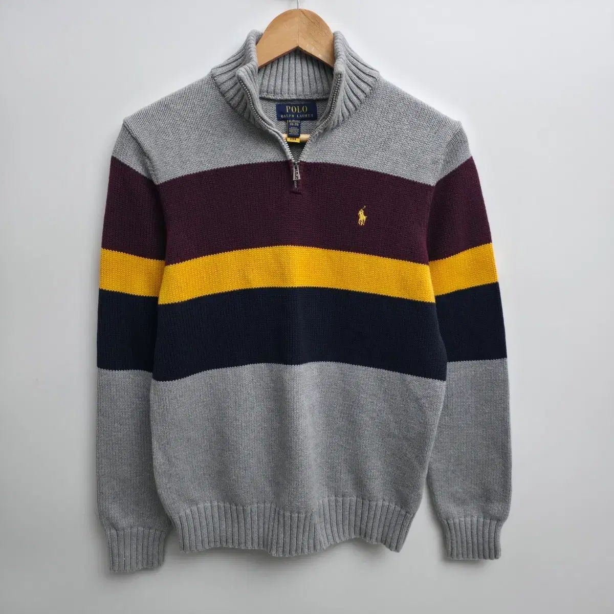 ラルフローレン　ニット　ジップアップセーター　タグ付き S ポロ ラルフローレン クォータージップアップ ニット 新モデル QR