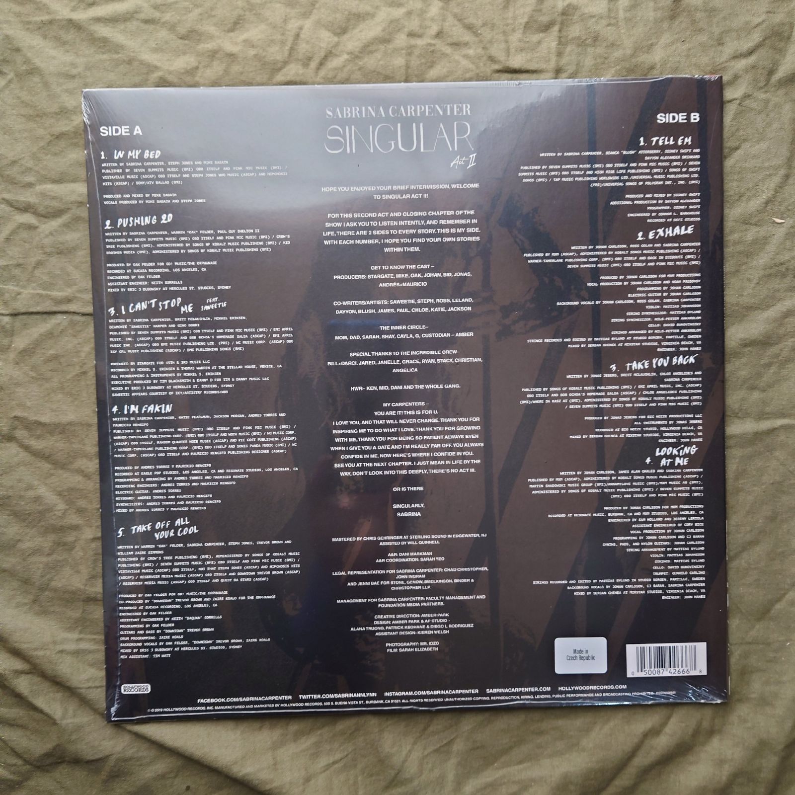 2019年 米国 本国盤 オリジナルリリース盤 サブリナ カーペンター Sabrina Carpenter LPレコード Singular Act II ASTROTUNES