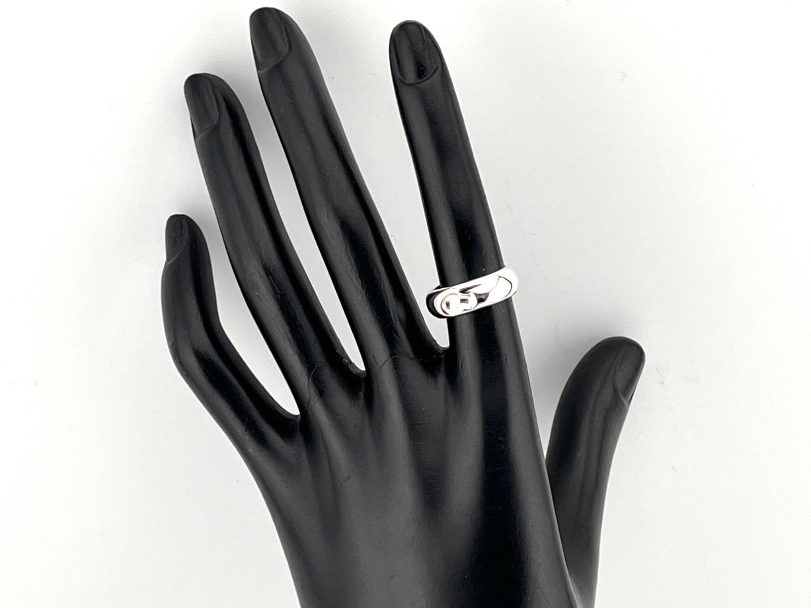 a202 美品 Tiffany&Co. ティファニー カーブド ハート リング シルバー