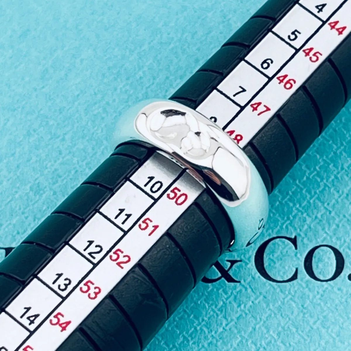 Tiffany ティファニー カーブドハート リング シルバー 925 15号 a202 美品 Tiffany&Co. ティファニー カーブド ハート リング シルバー