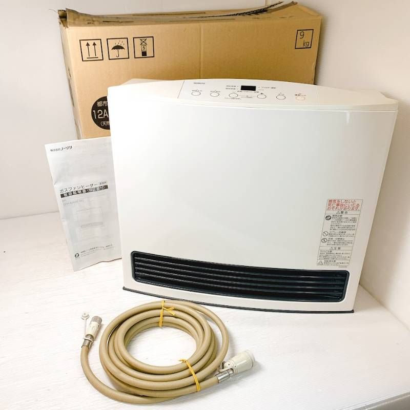 ノーリツ　ガスファンヒーター GFH-4004S-W5 5mガスホース付き ノーリツ NORITZ ガスファンヒーター GFH-4004S-W5 都市ガス 5m