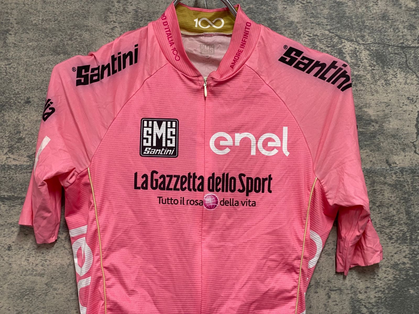 JU561 サンティーニ Santini 半袖 サイクルジャージ ピンク S GIRO D