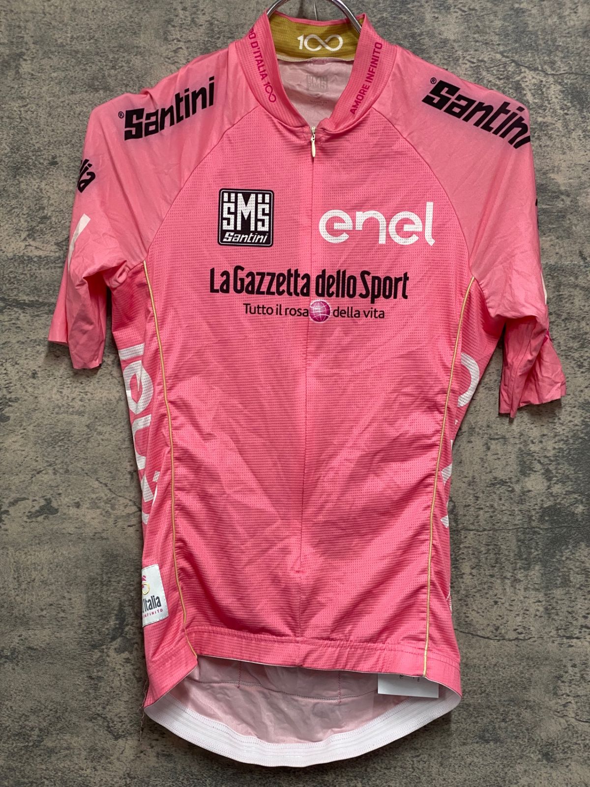 JU561 サンティーニ Santini 半袖 サイクルジャージ ピンク S GIRO D