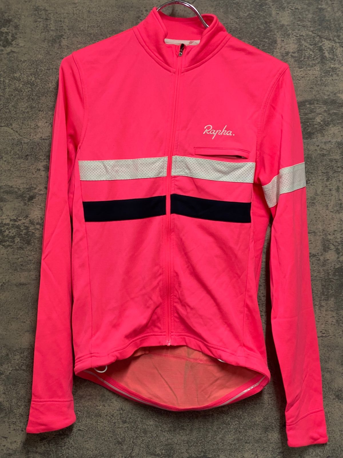 JV227 ラファ Rapha BREVET JERSEY 長袖 サイクルジャージ ピンク S